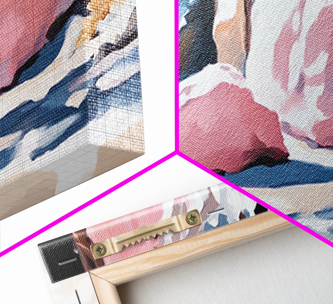 Coastal Landscape Art, Nautical Painting, Beach House Art, Panoramic Art, Seascape Painting, Canvas Print, Minimalist Art, Horizontal Wall Art