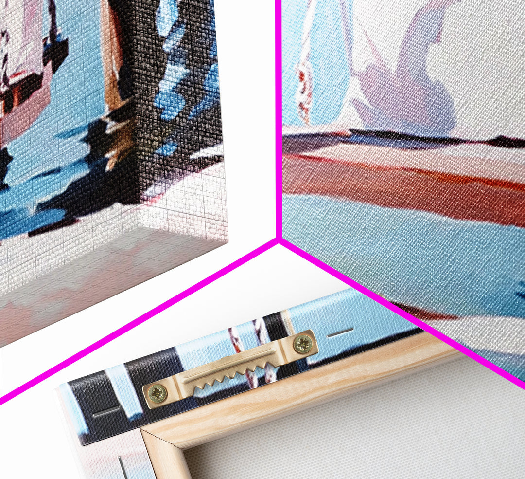 Coastal Swing Painting, Nautical Wall Art, Coastal Decor, Beach House Art, Panoramic Art, Canvas Print, Rustic Art, Guest Room Art