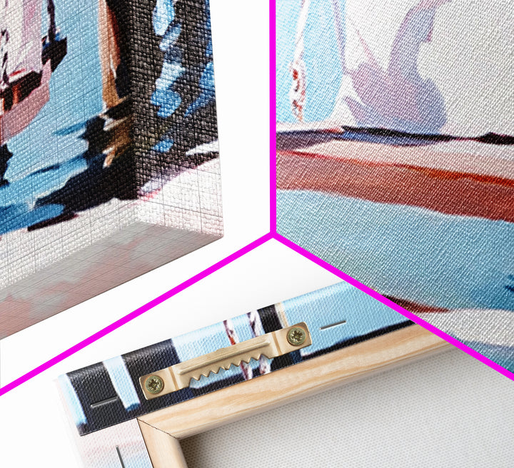 Coastal Swing Painting, Nautical Wall Art, Coastal Decor, Beach House Art, Panoramic Art, Canvas Print, Rustic Art, Guest Room Art