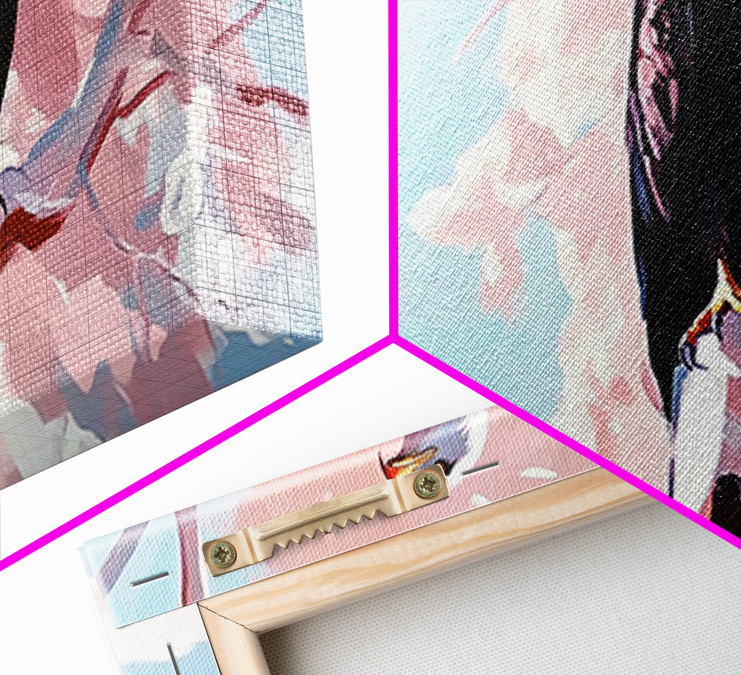 Bald Eagle, bird art, patriotic painting, wildlife painting, cherry blossom painting, vintage Christmas, canvas print