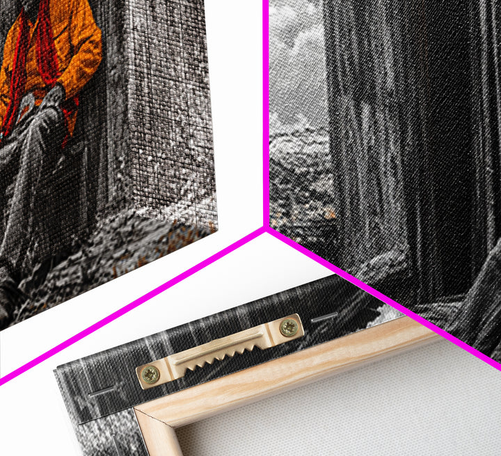 Cowboy Cabin Framed Canvas Print | Rustic Wall Art | Southwest Decor | Chicano Art | Above Couch Art | Moody Art | Western Landscape Art