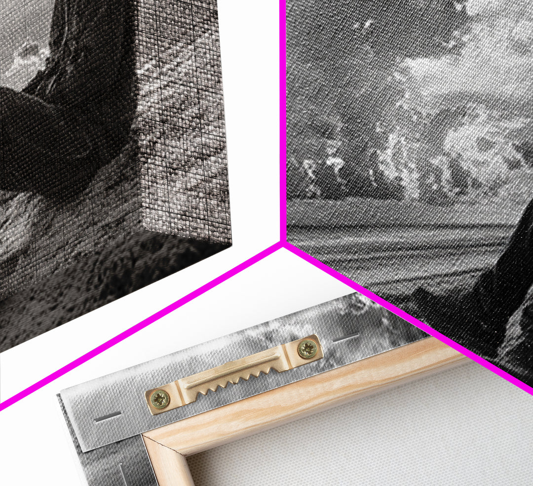 Cowboy on Beach, Moody Art, Western Wall Art, Dramatic Sky Print, Rustic Decor, Coastal Cowgirl Aesthetic, Framed Canvas Print, Scenic View