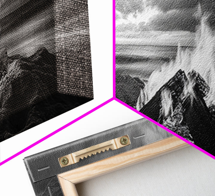 Beach bonfire, moody art, seascape painting, coastal decor, extra wide art, panoramic painting, above bed wall art, framed canvas print