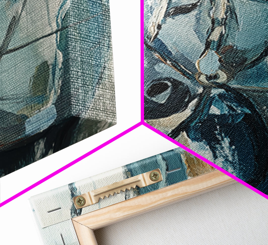 Abstract Horse, Moody Art, Horse Wall Art, Coastal Cowgirl Wall Art, Framed Canvas Print, Equestrian Decor, Rustic Art, Farmhouse Style