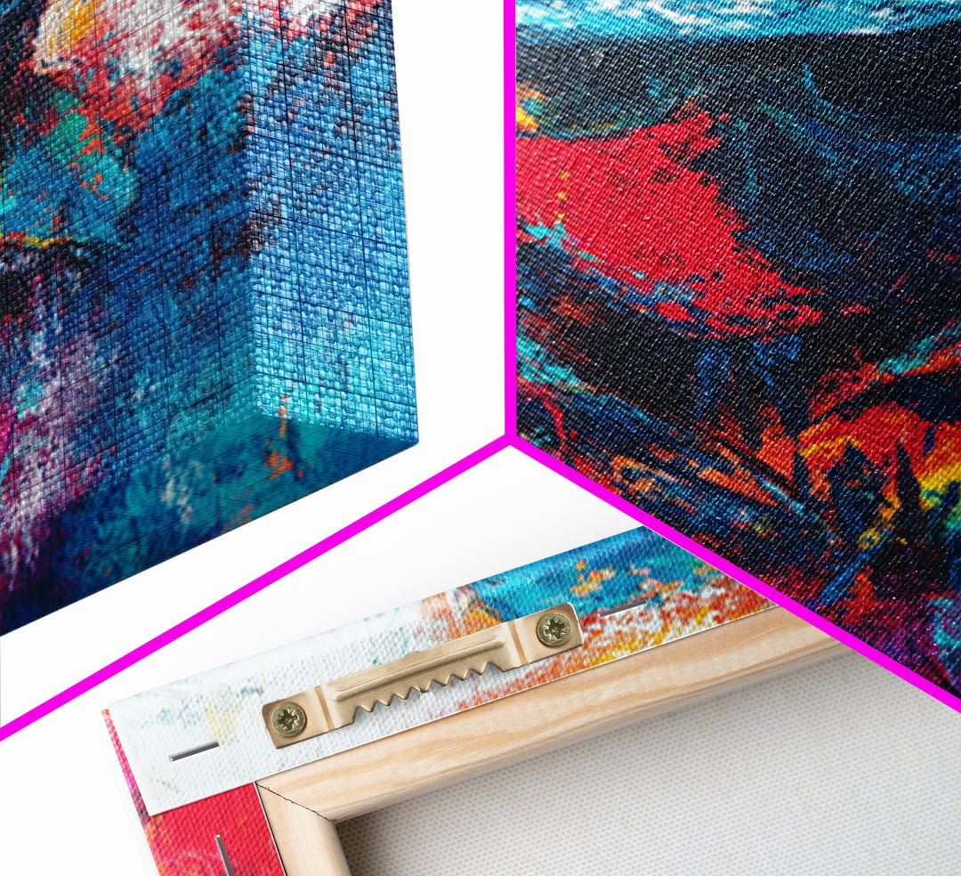 Abstract Cowboy Portrait, southwest wall art, rustic art, boho art, western art, lofi art, framed canvas print, gift idea for him