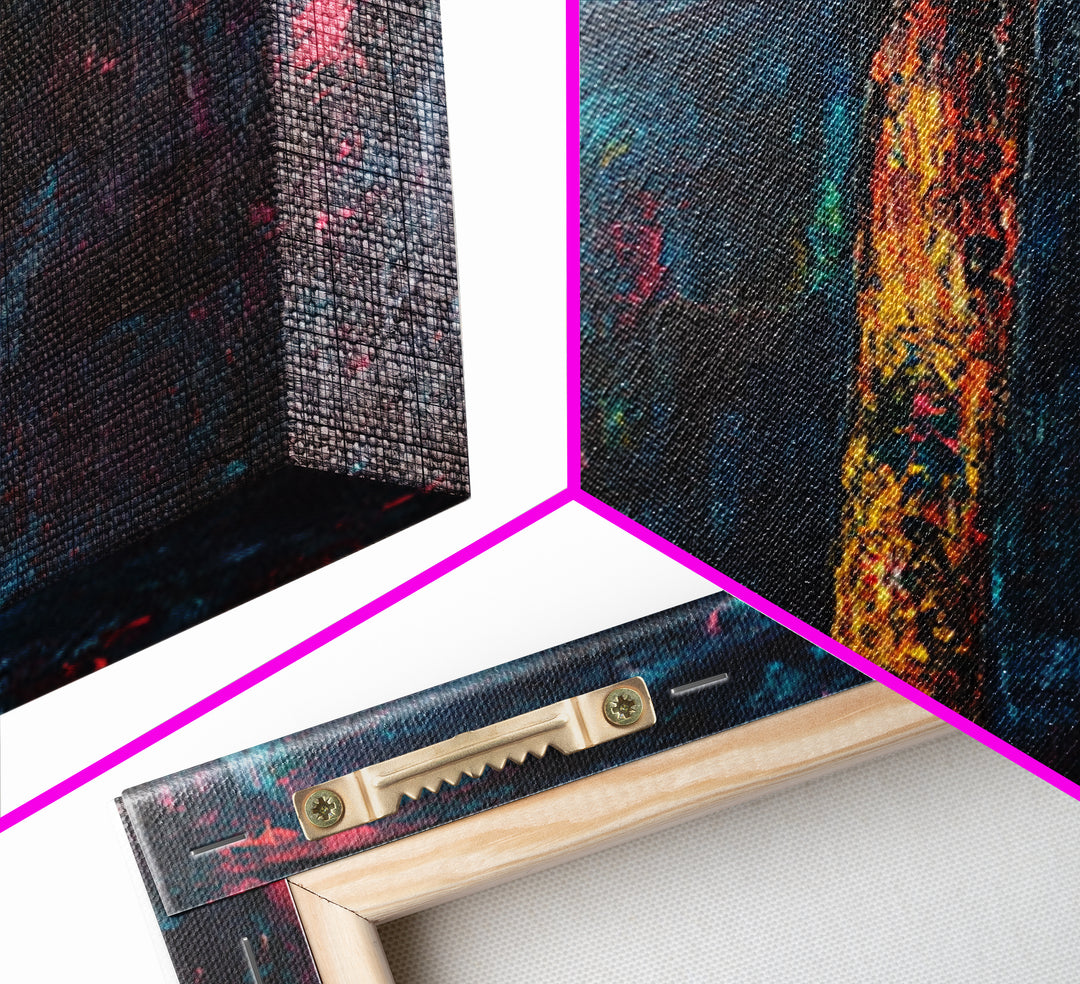 Rustic Axe Painting, dark romance painting, moody art, abstract texture art, framed canvas print, original painting, gift idea, southwest wall art