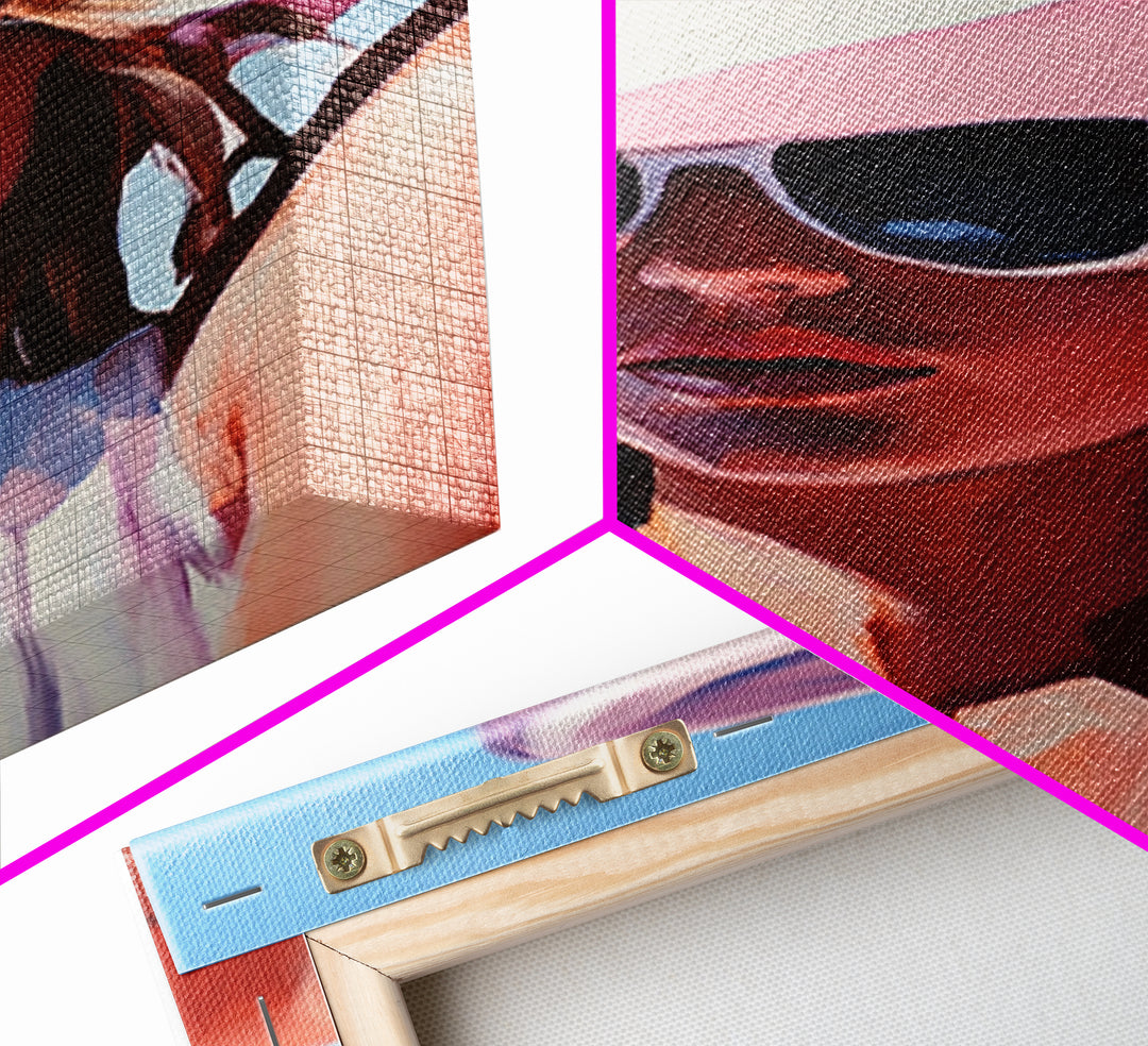 Coastal Cowgirl Painting, Black Cowgirl Art, Western Fashion Art, Moody Art, Southwest Wall Art, Canvas Print, Rustic Decor, Boho Art