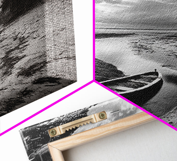 Abandoned boat, coastal decor, moody art, wabi sabi wall art, nature photography, nautical art, black and white wall art, canvas print