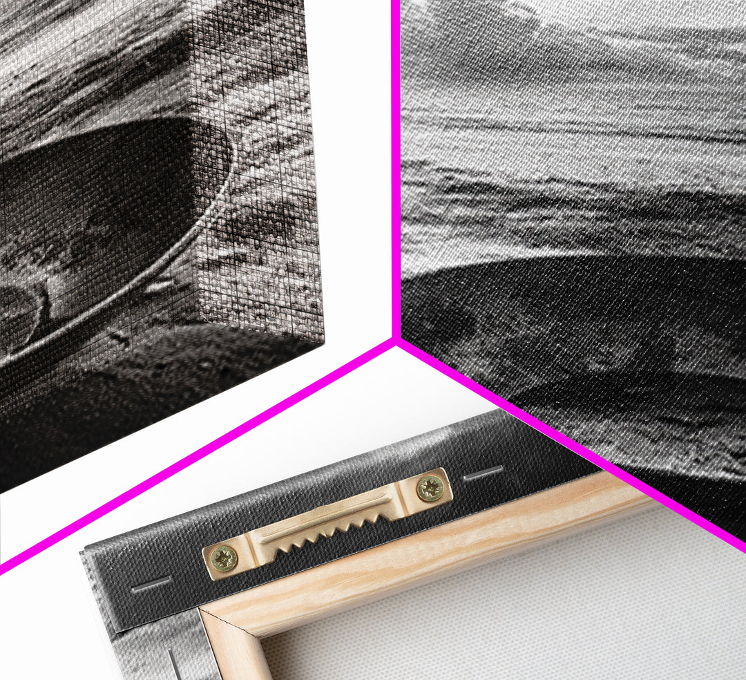 Beach bowl, wabi sabi wall art, coastal decor, moody art, minimalist art, black and white photography, framed canvas print, extra wide art