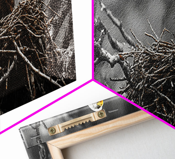 Bald Eagle, Nature Wall Art, Rustic Art, Wildlife Photography, Bird Art, Above Sofa Art, Panoramic Art, Framed Canvas Print