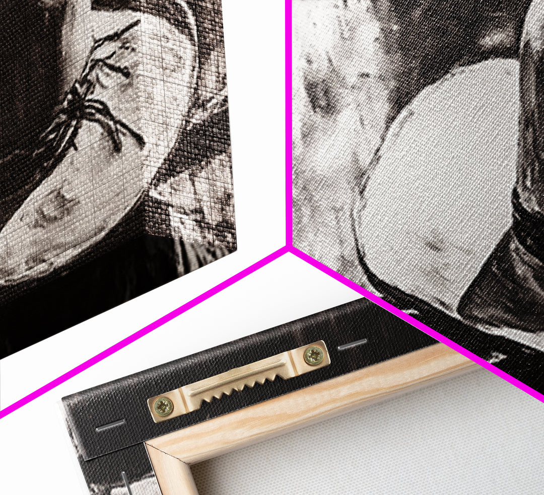 Western Hat Art, Black and White Art, Framed Canvas Print, Rustic Wall Art, Wabi Sabi Art, Extra Wide Art, Minimalist Art