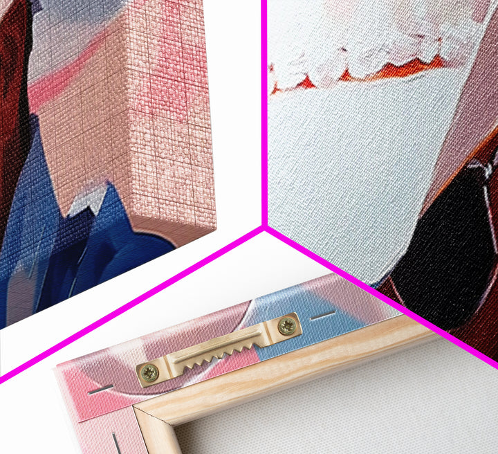 Cowboy Portrait, Pink Abstract Art, Southwest Wall Art, Canvas Print, Light Pink Wall Art, Rustic Decor, Living Room Art