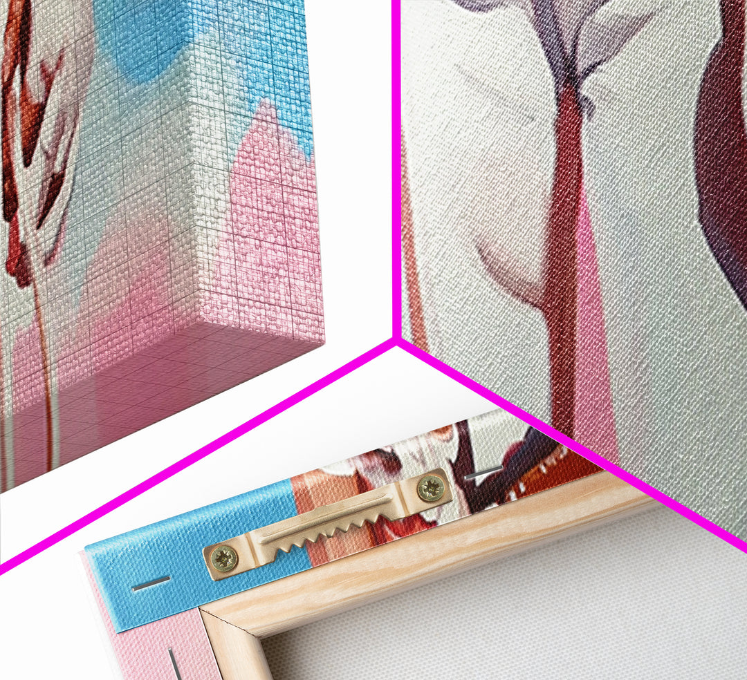 Cowgirl Holding Rope, black cowgirl painting, pink orange wall art, rustic wall art, western decor, framed canvas print, wall decor