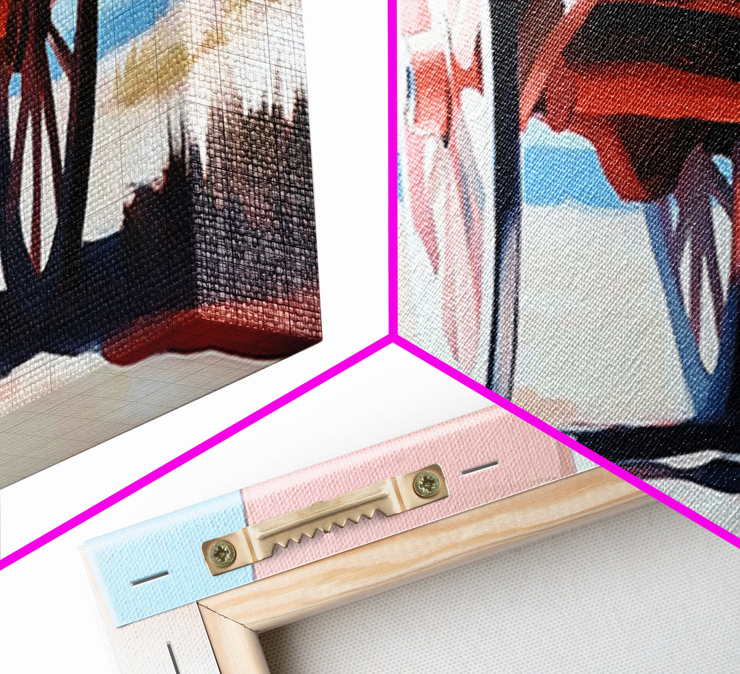 Desert Wagon, rustic western art, cowboy decor, boho wagon painting, farmhouse wall art, extra wide panoramic art, framed canvas print