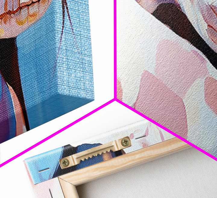 Albino Snake, reptile art, animal wall art, wildlife painting, moody wall art, extra wide art, rustic decor, framed canvas print