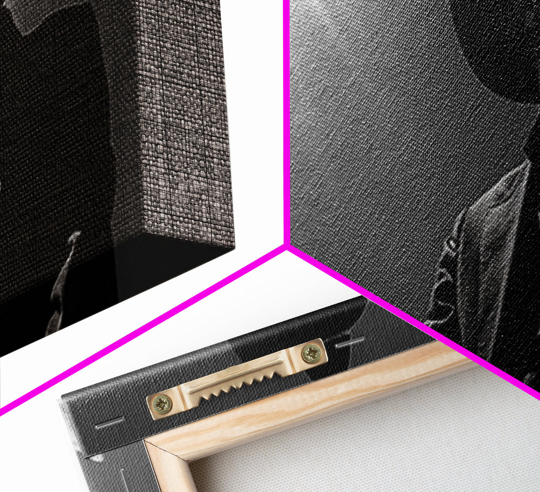 Cowboy, moody art, dark angels wall art, southwest wall art, rustic wall art, western aesthetic, framed canvas print, extra wide art