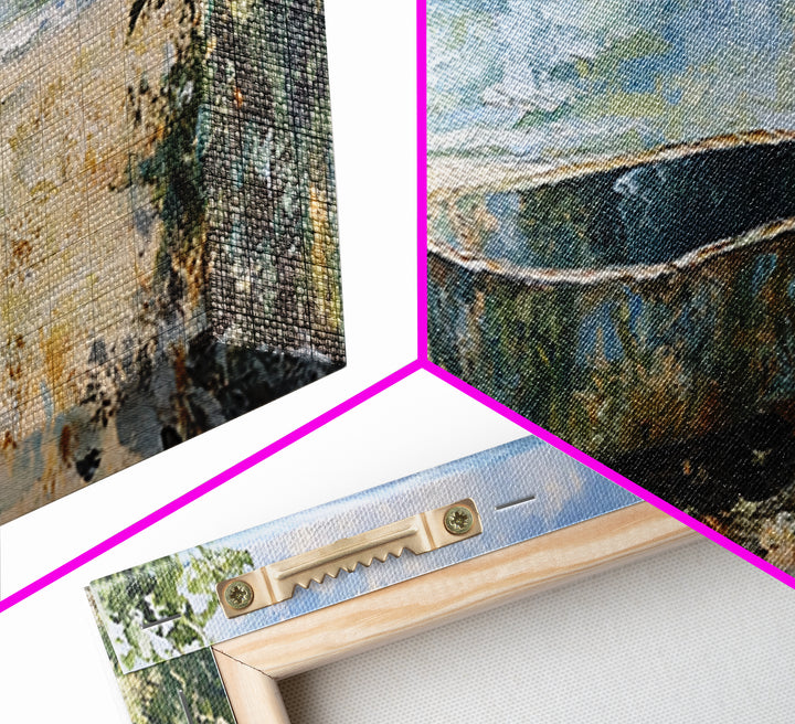 Beach Tub, rustic decor, coastal wall art, wabi sabi art, framed canvas print, farmhouse art, seascape painting, nautical decor