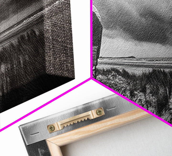 Covered Wagon, coastal cowgirl wall art, rustic decor, farmhouse art, long narrow wall art, framed canvas print, extra wide art