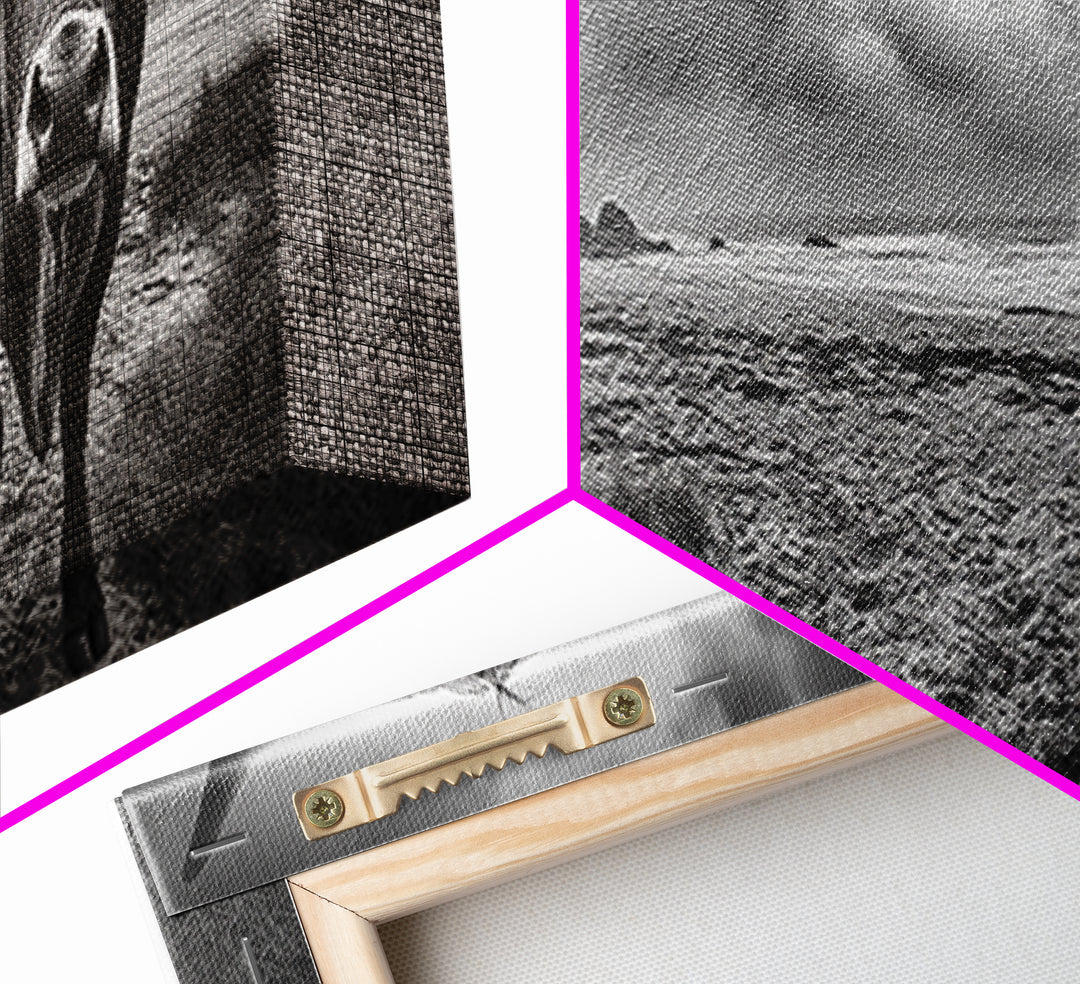 Bull on Beach, bull and bear art, moody art, coastal cowgirl wall art, dark romance painting, farmhouse art, framed canvas print