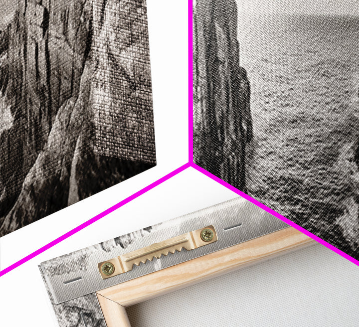 Coastal Cliffs, seascape painting, nautical wall art, Ireland painting, coastal landscape art, panoramic painting, framed canvas print