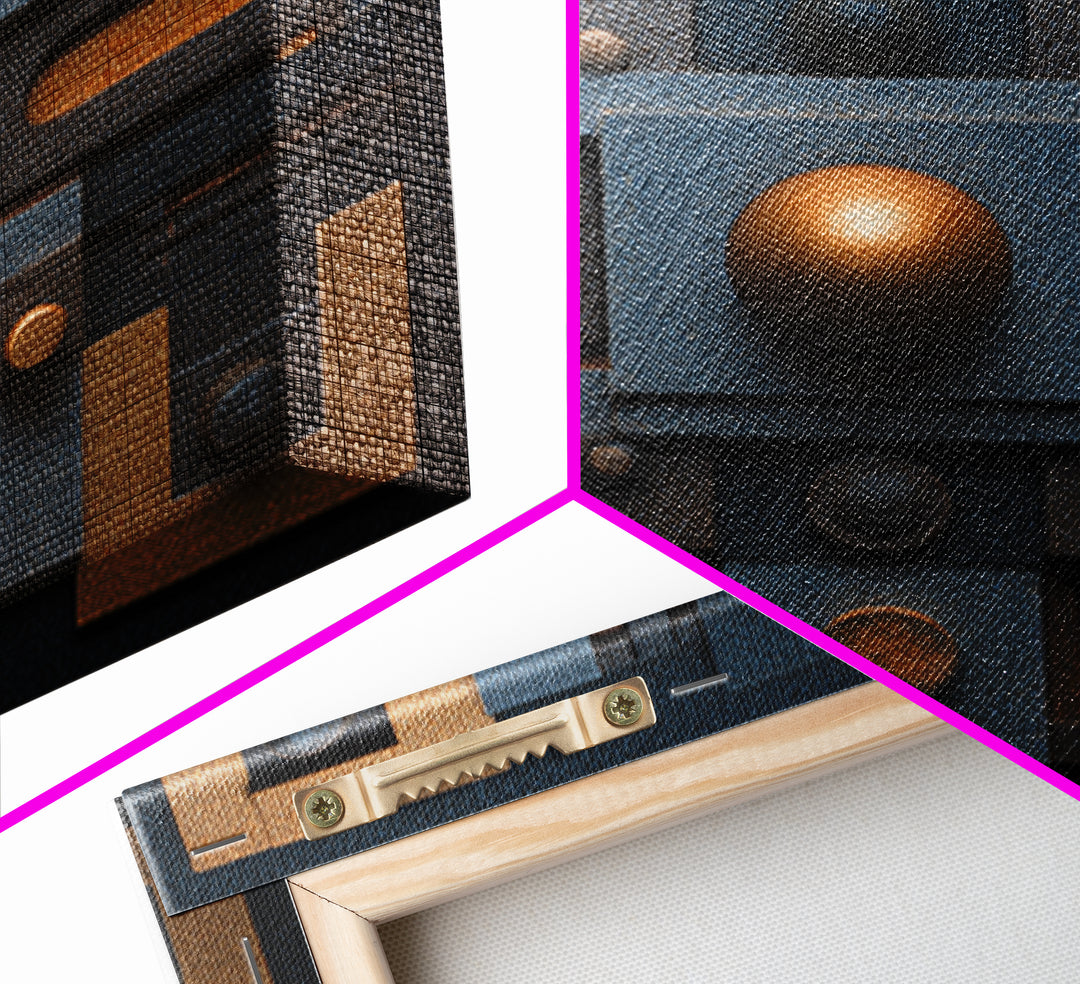 Sound Booth Foam Pattern Transformed into Design Canvas Print, Recording Studio Art, Musician Posters, Studio Decor, Analog, RSA-1x1-24