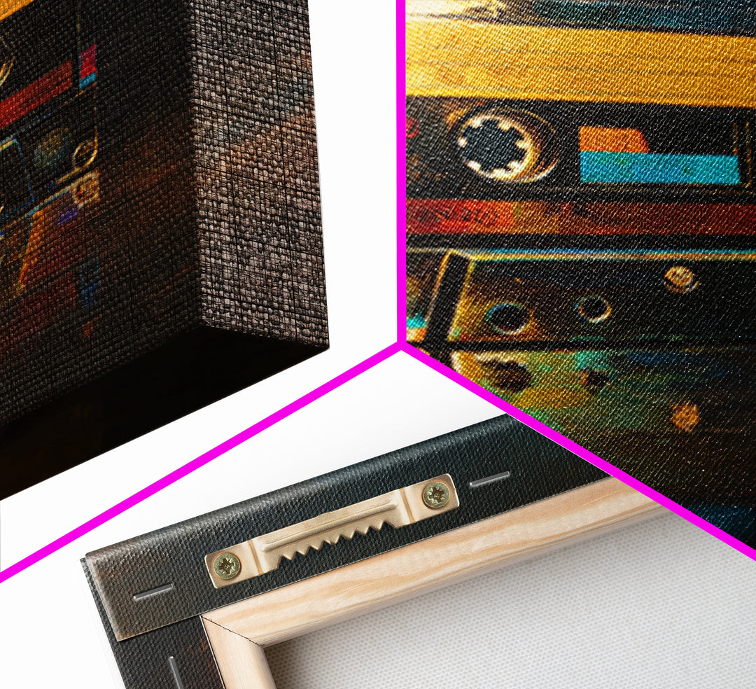 Retro Cassette Tape Canvas Print, Recording Studio Art, Rock Music Art, Studio Decor, Fine Art, Analog, Art Print, Room Decor, RSA-1x1-59