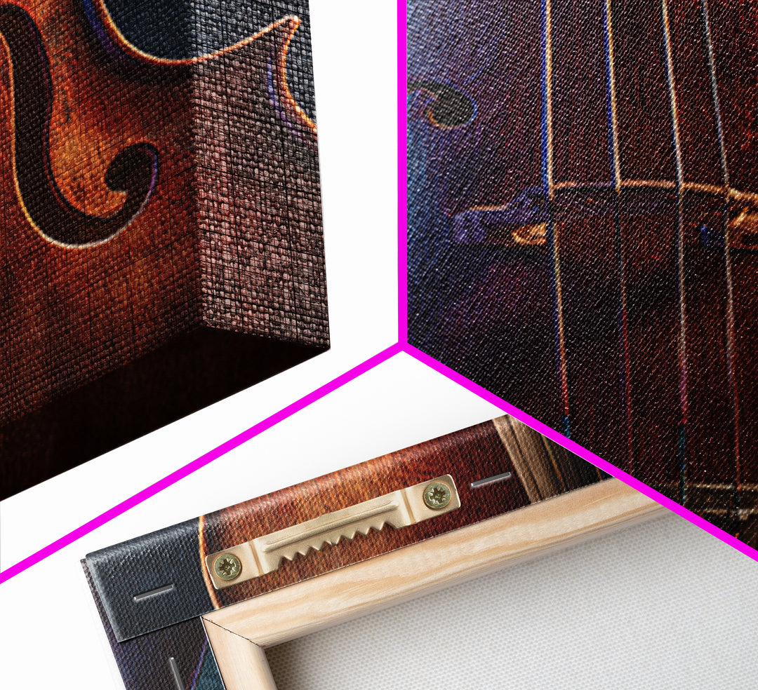 Cello Curve Closeup Framed Canvas Print, Recording Studio Art, Headphones Poster, Studio Decor, Analog, Fine Art Print, RSA-1x1-68