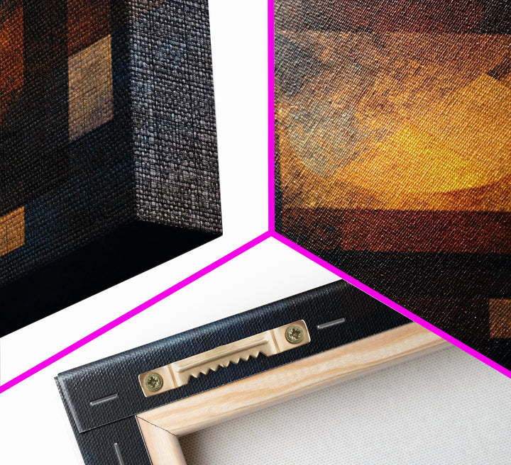 Album Cover Abstract Without Readable Text Framed Canvas Print, Recording Studio Art, Dtf Print, Studio Decor, Fine Art, Analog, RSA-1x1-70