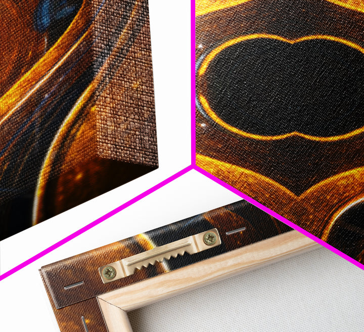 Vinyl Groove Closeup as Circular Abstract Canvas Print, Recording Studio Art, Guitar Wall Art, Studio Decor, Fine Art, Analog, RSA-1x1-86