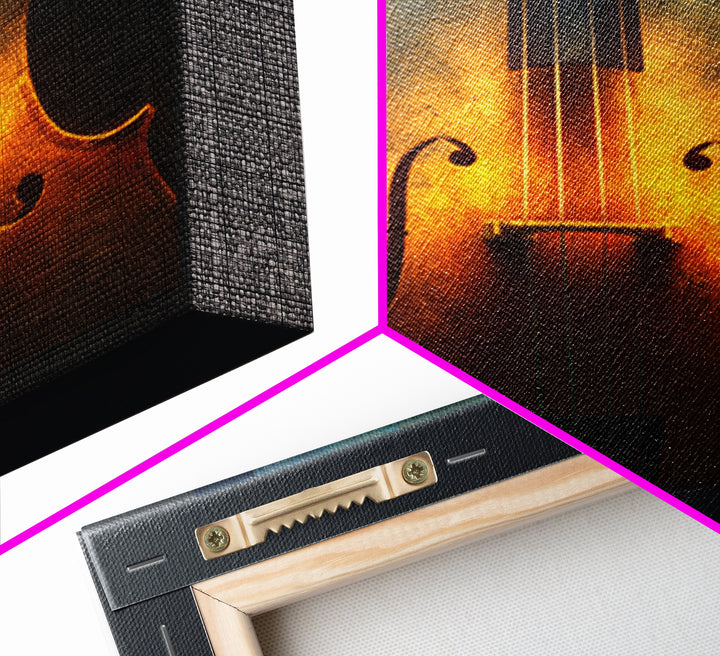 Cello Curve Closeup Canvas Print, Recording Studio Art, Music Room Decor, Studio Decor, Fine Art, Analog, Textured Painting, RSA-1x1-92