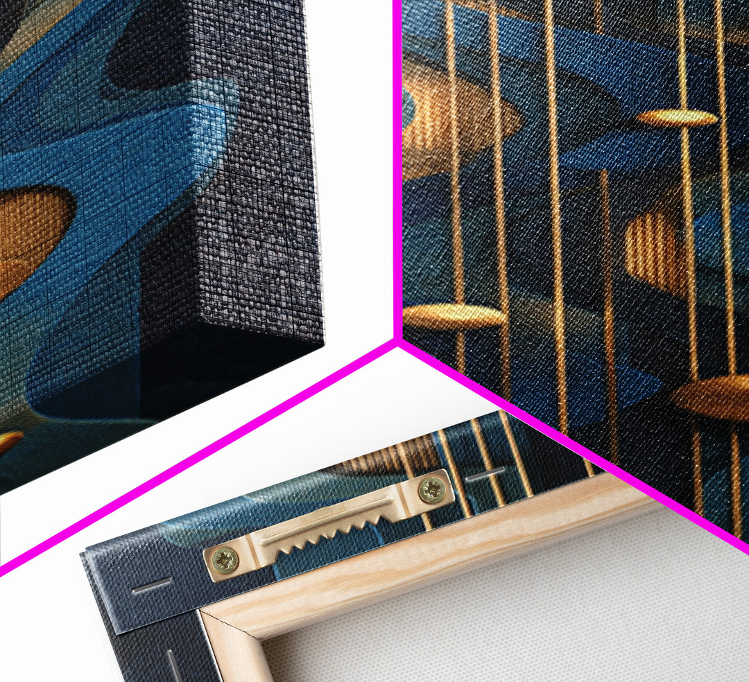 Sound Booth Foam Pattern Transformed into Design Canvas Print, Recording Studio Art, Music Room Decor, Studio Decor, Analog, RSA-1x3-12