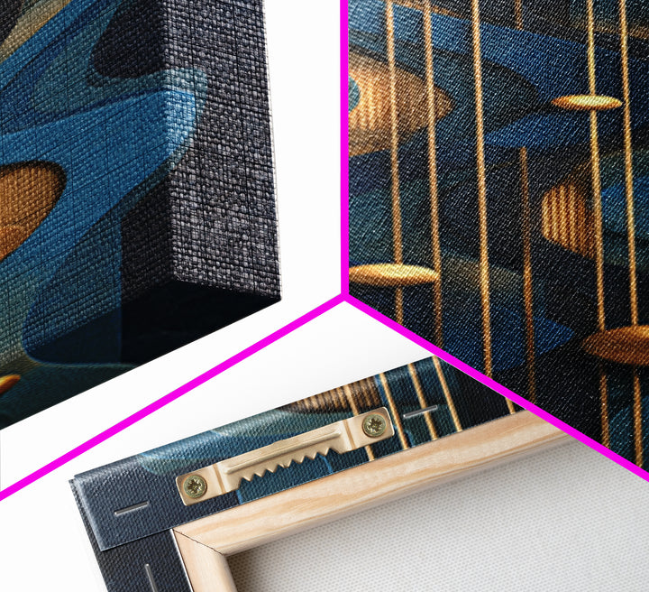 Sound Booth Foam Pattern Transformed into Design Canvas Print, Recording Studio Art, Music Room Decor, Studio Decor, Analog, RSA-1x3-12