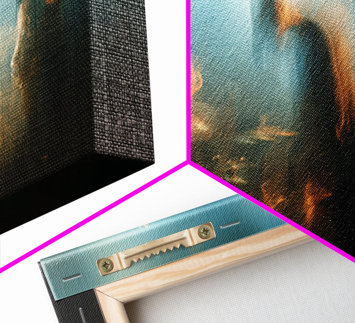 Album Cover Abstract Without Readable Text Framed Canvas Print, Recording Studio Art, Studio Decor, Abstract Art, Analog, RSA-2x1-18