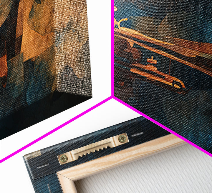 Conductor Baton and Sheet Shapes Without Text Canvas Print, Recording Studio Art, Statement Artwork, Studio Decor, Abstract Art, RSA-2x1-62