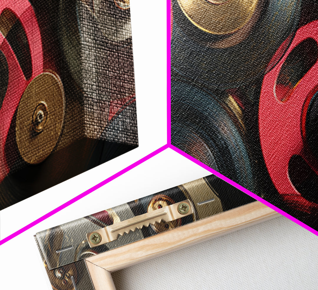 Tape Reels Spinning Through Smoky Light Canvas Print, Recording Studio Art, Music Posters, Studio Decor, Fine Art, Analog, RSA-2x1-63