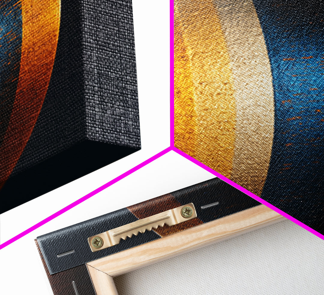 Vinyl Groove Closeup as Circular Abstract Framed Canvas Print, Recording Studio Art, Statement Artwork, Studio Decor, Analog, RSA-2x3-46