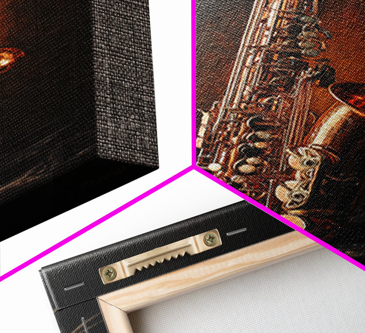 Brass Saxophone on Dark Velvet Canvas Print, Recording Studio Art, Contemporary Art, Studio Decor, Analog, Music Posters, RSA-2x3-96