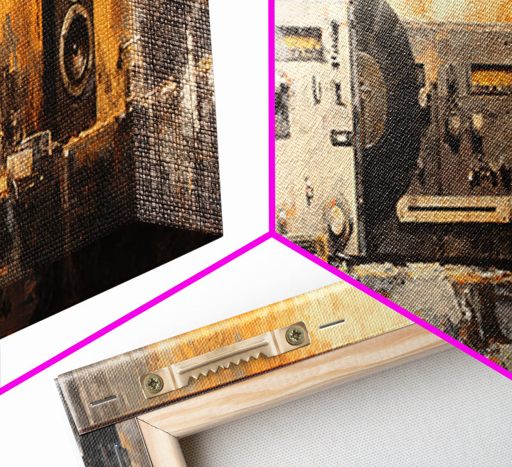Tape Reels Spinning Through Smoky Light Canvas Print, Recording Studio Art, Printable Wall Art, Studio Decor, Fine Art, Analog, RSA-3x1-83