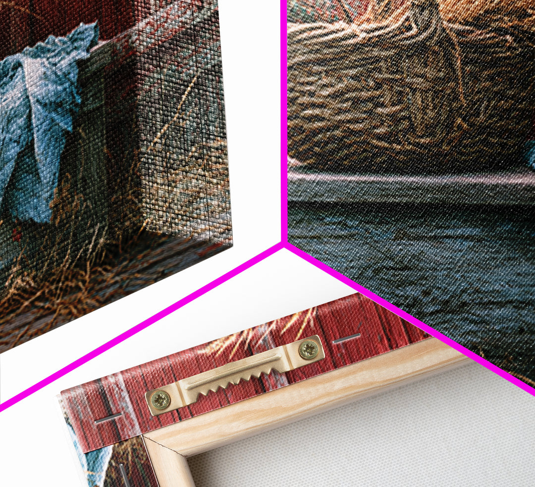 Handwoven Basket with Dried Grasses Canvas Print, Rustic Art, Oil Painting, Farmhouse Decor, Watercolor Art, Rustic, Modern Art, RUS-2x1-68
