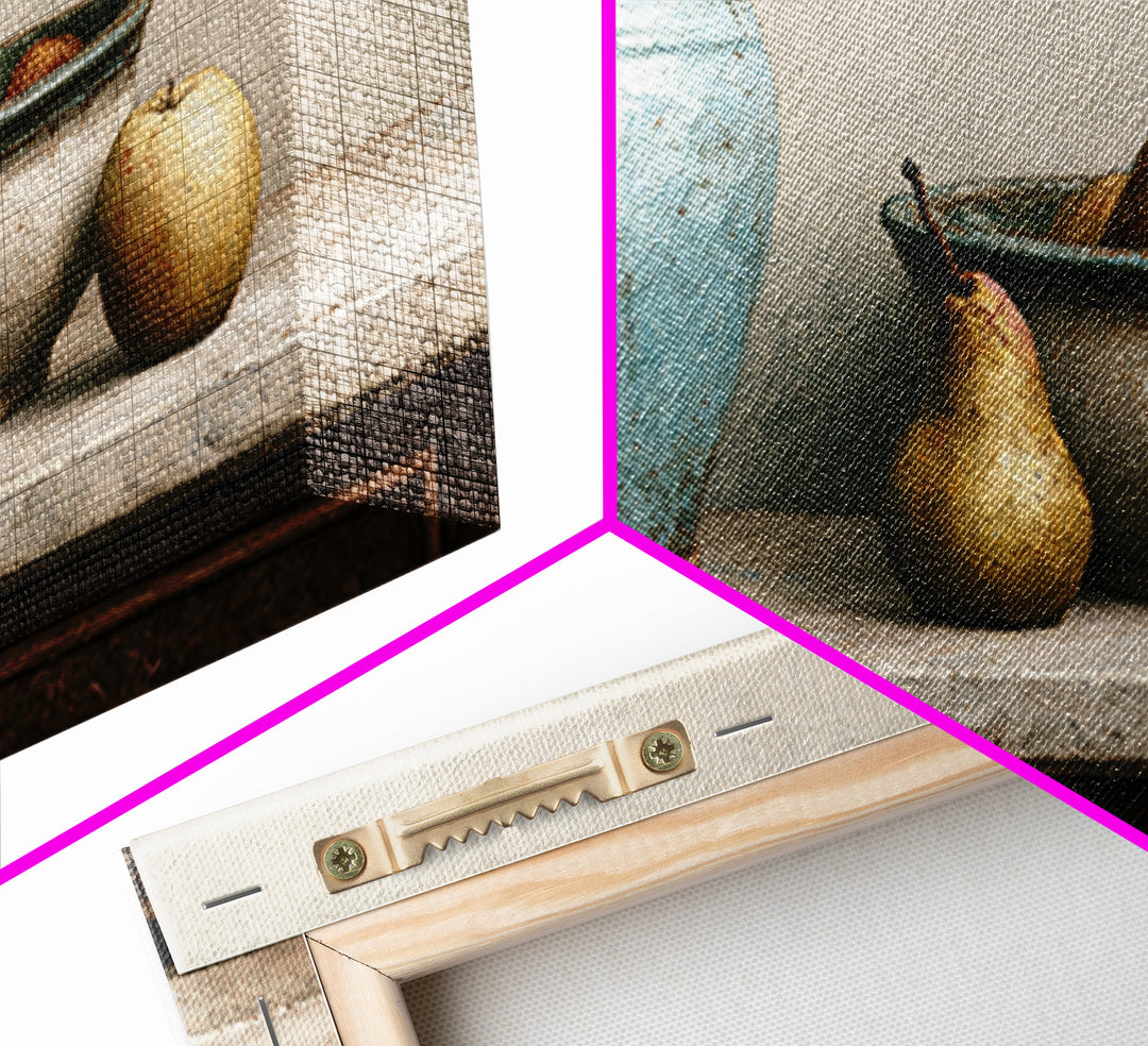 Rustic Pear and Apple Still Life Canvas Print, Rustic Art, Printable Art, Farmhouse Decor, Fine Art, Rustic, Farmhouse Wall Art, RUS-2x1-89