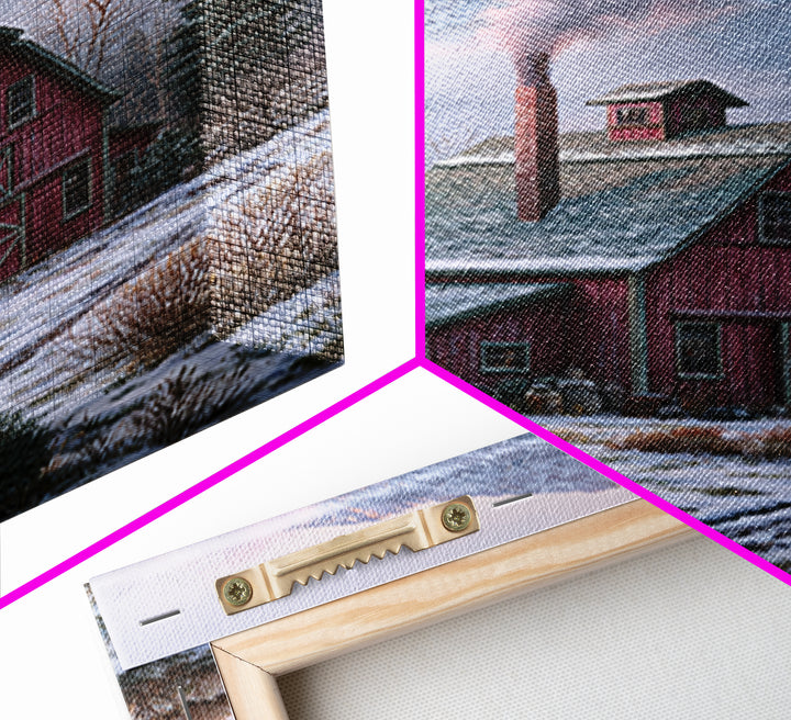Winter Mountain Scene Canvas Print, Rustic Art, Fine Art Print, Farmhouse Decor, Fine Art, Rustic, Painting, Digital Prints, RUS-2x3-31