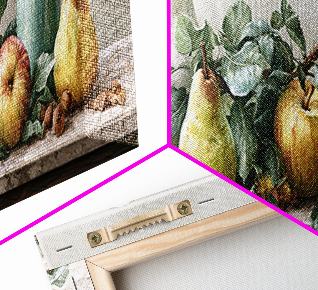 Rustic Pear and Apple Still Life Canvas Print, Rustic Art, Printable Art, Farmhouse Decor, Fine Art, Rustic, Farmhouse Wall Art, RUS-3x1-13