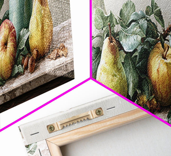 Rustic Pear and Apple Still Life Canvas Print, Rustic Art, Printable Art, Farmhouse Decor, Fine Art, Rustic, Farmhouse Wall Art, RUS-3x1-13