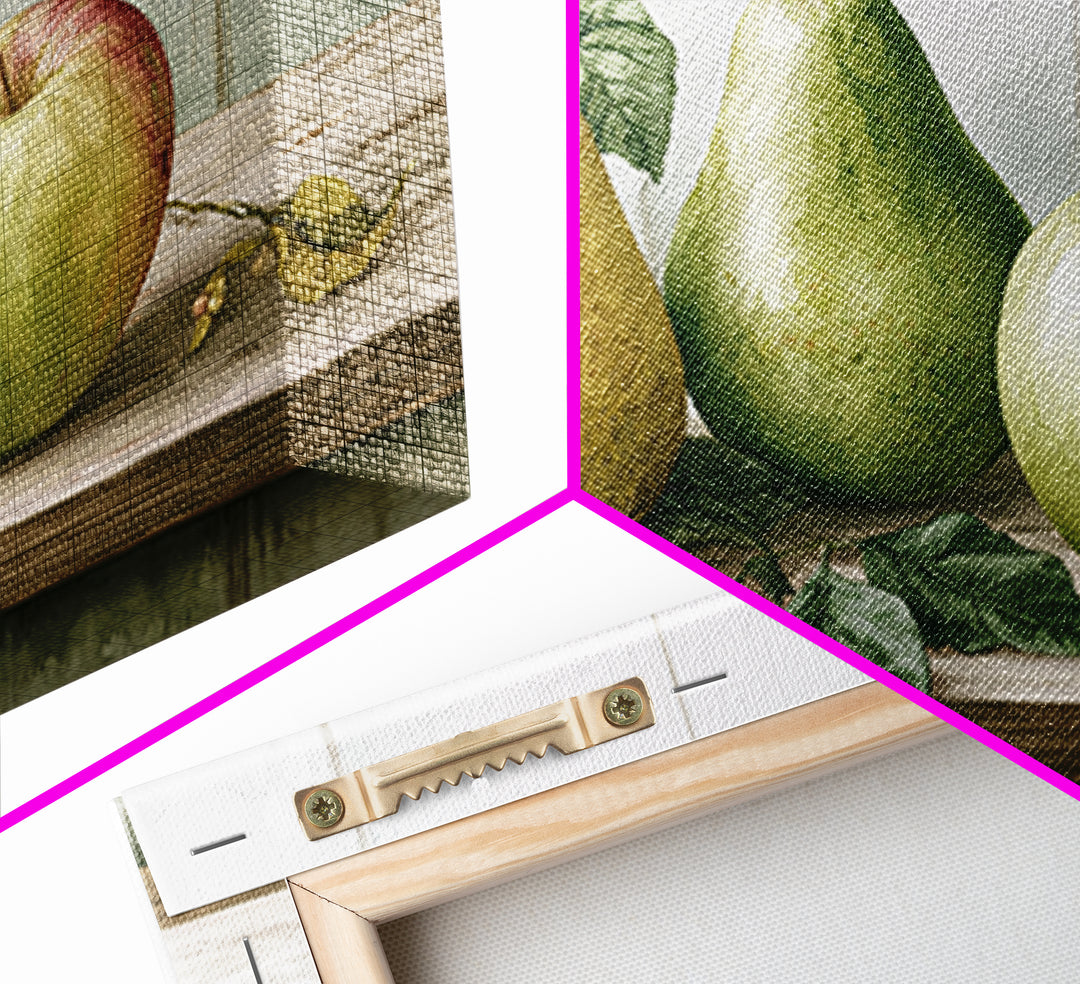 Rustic Pear and Apple Still Life Canvas Print, Rustic Art, Farmhouse Decor, Rustic, Gallery Wall Art, Landscape Wall Art, RUS-3x2-1
