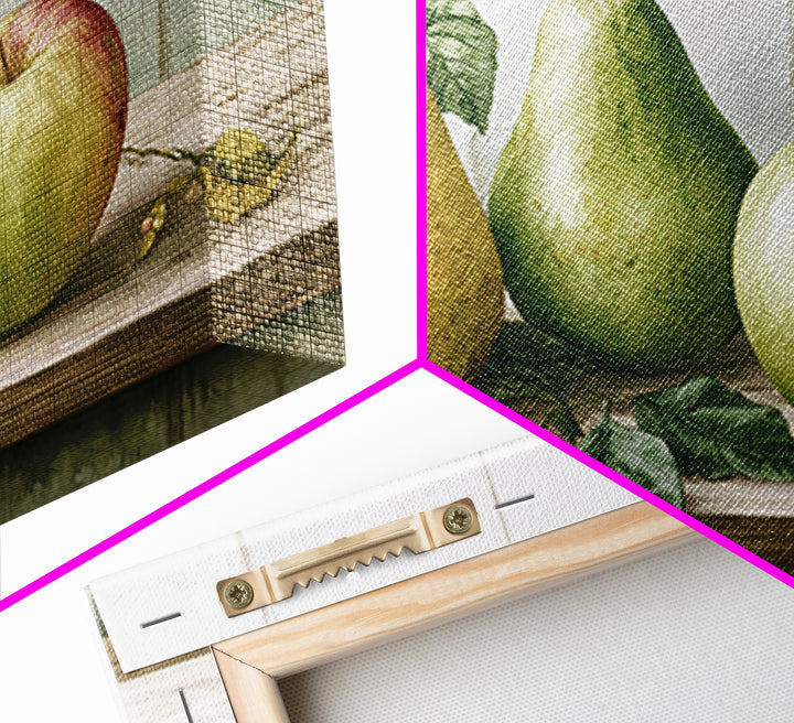 Rustic Pear and Apple Still Life Canvas Print, Rustic Art, Farmhouse Decor, Rustic, Gallery Wall Art, Landscape Wall Art, RUS-3x2-1