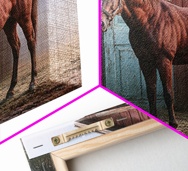 Brown Horse Portrait Canvas Print, Rustic Art, Modern Art, Farmhouse Decor, Fine Art, Rustic, Neutral Decor, Modern Decor, RUS-3x2-57