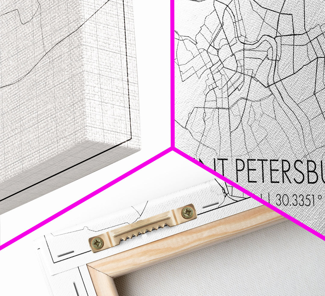 Saint Petersburgh City Map, Russia Art, Map Print, Minimalist Wall Art, Wall Art, Canvas Art, European Wall Art, Home Décor Prints, Office