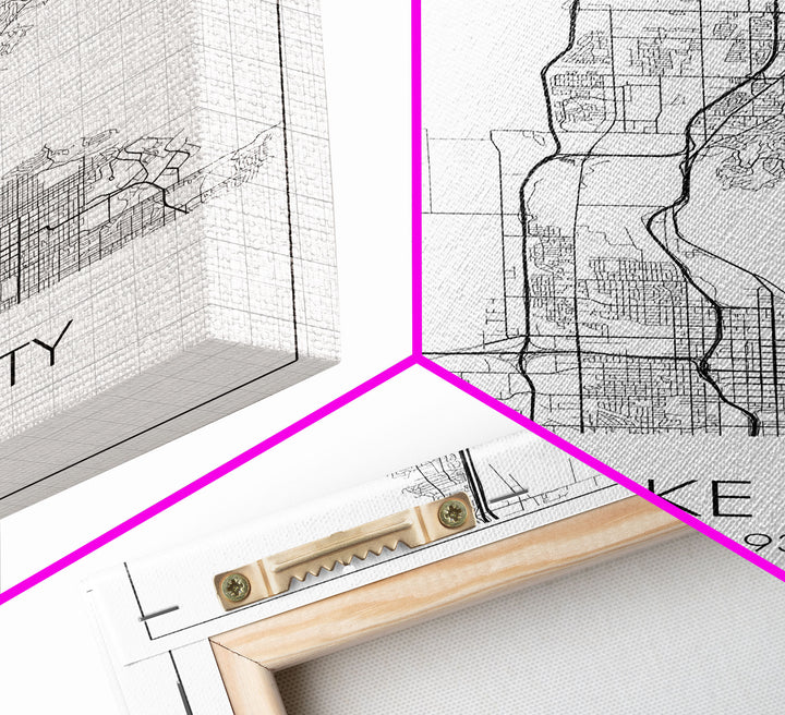 Salt Lake City Street Map, Utah Map, City Map Art, Minimalist Art, Wall Art, Canvas Print, Home Décor Wall Art, Friendship Gift, Travel Art