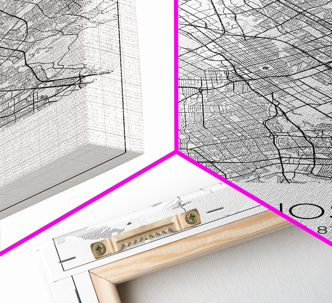 San Jose Street Map, California Map, City Map Print, Minimalist Art, Wall Art, Canvas Print, Girl Graduation Gift, Game Room Wall Art