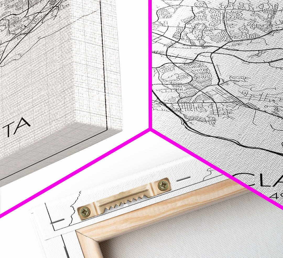 Santa Clarita Street Map, California Map, City Map Print, Minimalist Art, Wall Art, Canvas Print, Bedroom Wall Décor, Unique Travel Gifts